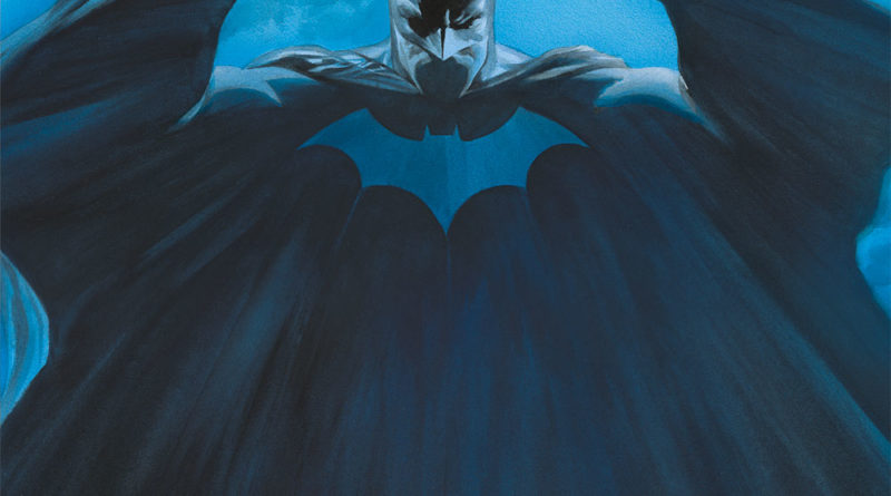 Portada del número Batman RIP donde se ve a Batman con los brazos abiertos y su capa a modo de alas.